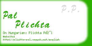 pal plichta business card
